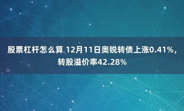 股票杠杆怎么算 12月11日奥锐转债上涨0.41%，转股溢价率42.28%